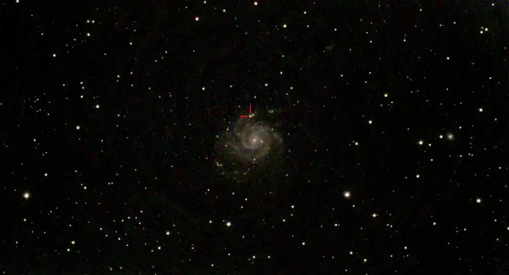 Supernova from a distant galaxy