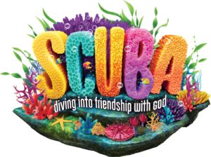 Vacation Bible School 2024 logo - SCUBA Theme
